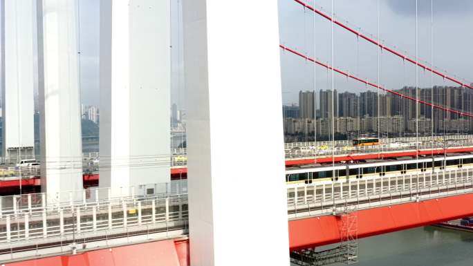 重庆鹅公岩大桥航拍素材