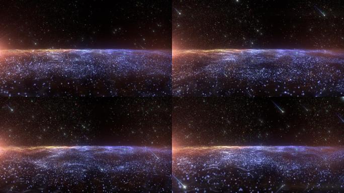 流星粒子水面特效背景