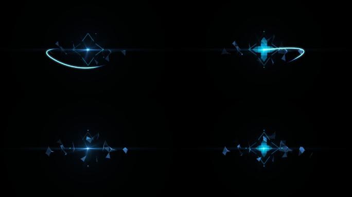 蓝色科技字幕条背景素材