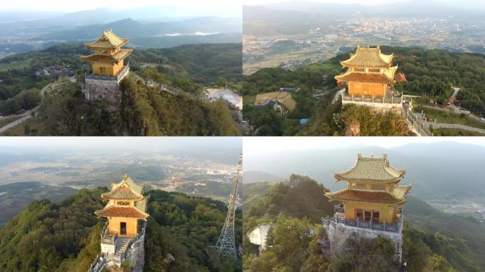 靖州飞山宝鼎顶峰航拍素材