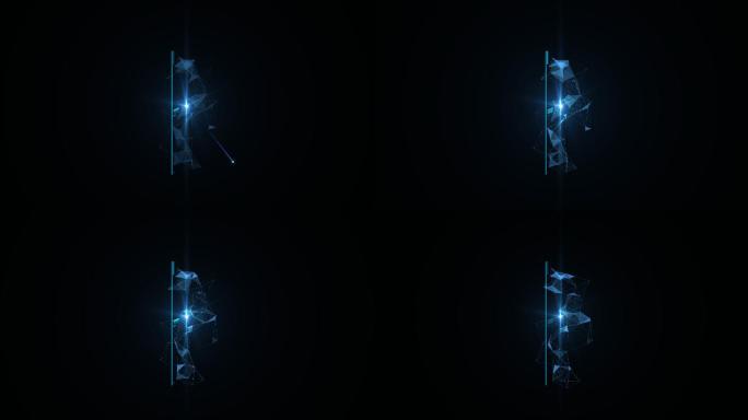 蓝色科技标题字幕视频背景素材