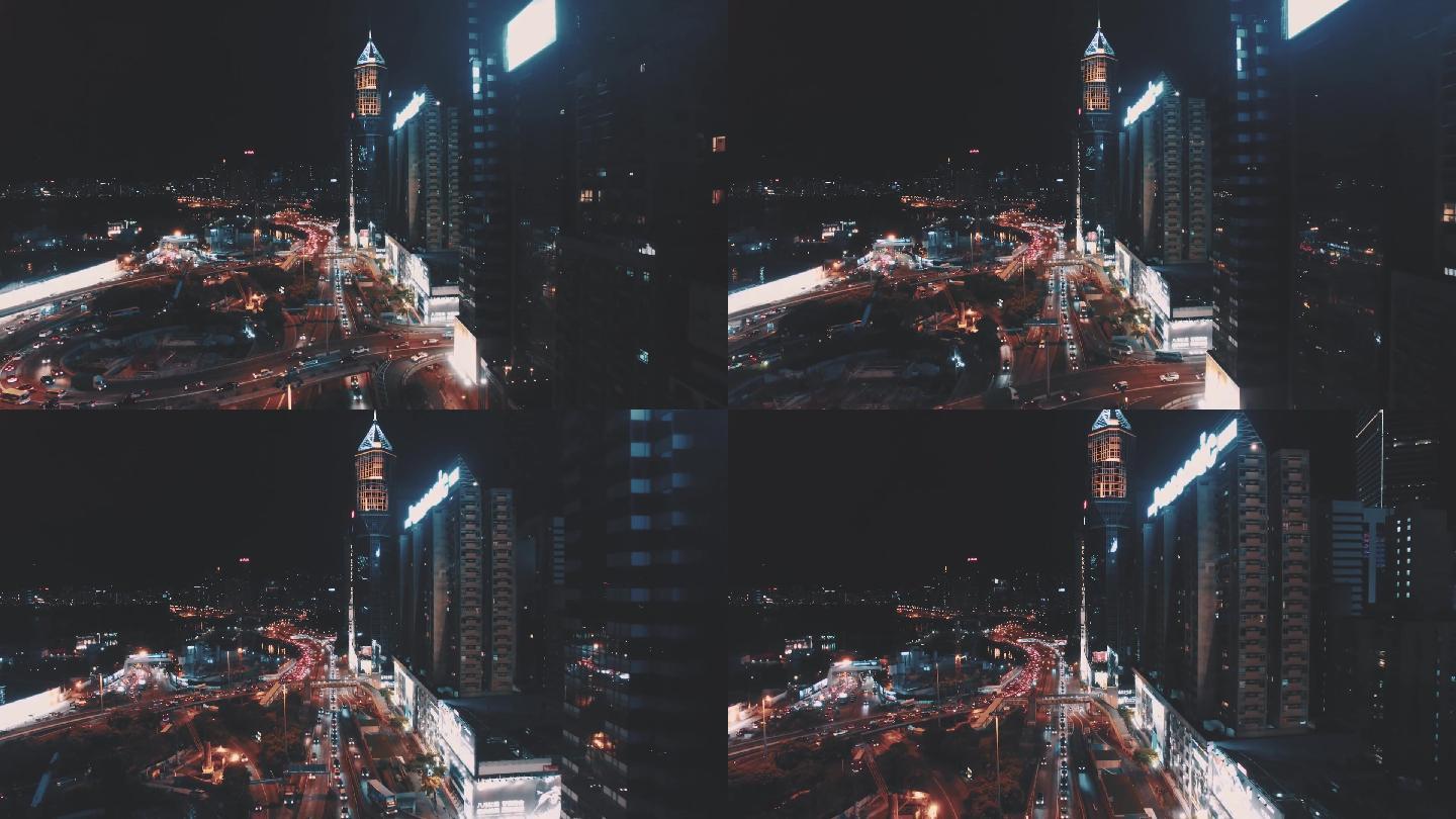 香港中环城市夜景