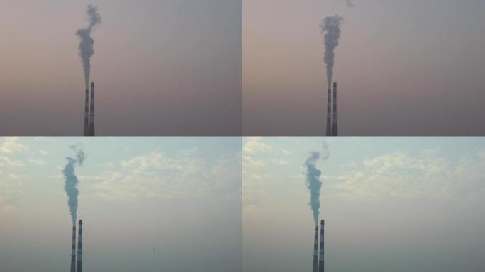 雾霾延时慢镜头热电厂大气环境