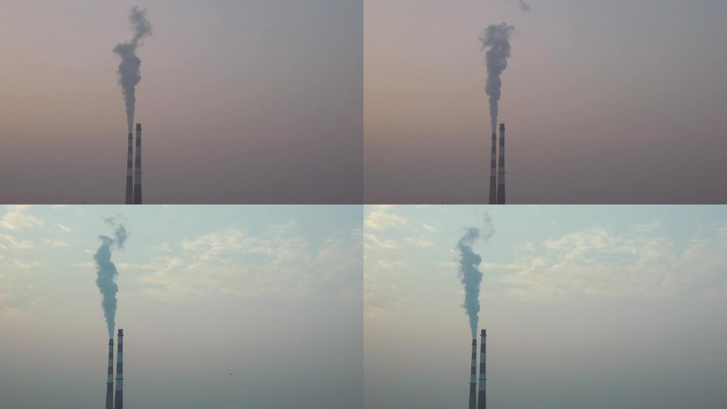 雾霾延时慢镜头热电厂大气环境
