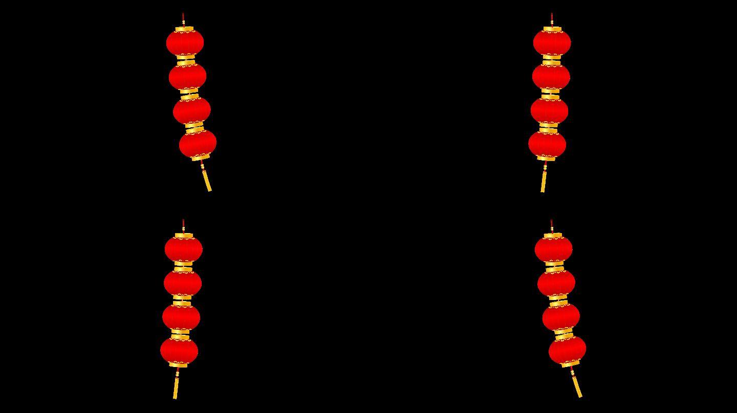 新年灯笼摇摆带通道无限循环高清LED