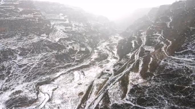 黄土高原雪景