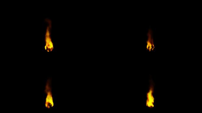 燃烧的火苗透明通道视频素材