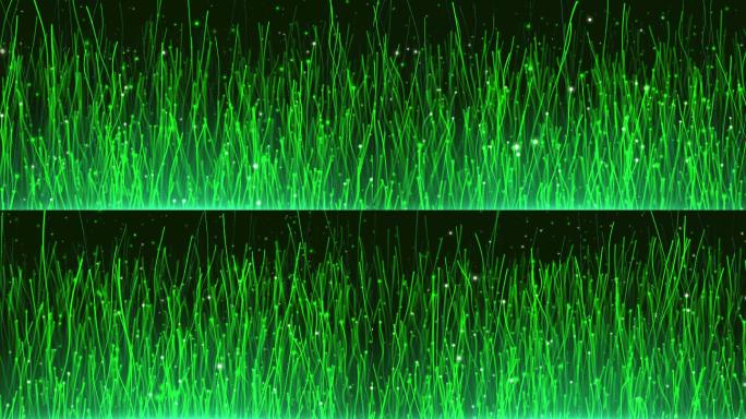 4K绿色粒子舞台线条背景循环