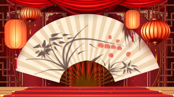 戏曲相声评书三句半小品背景视频素材