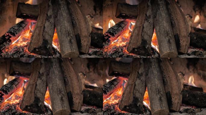 木材篝火素材