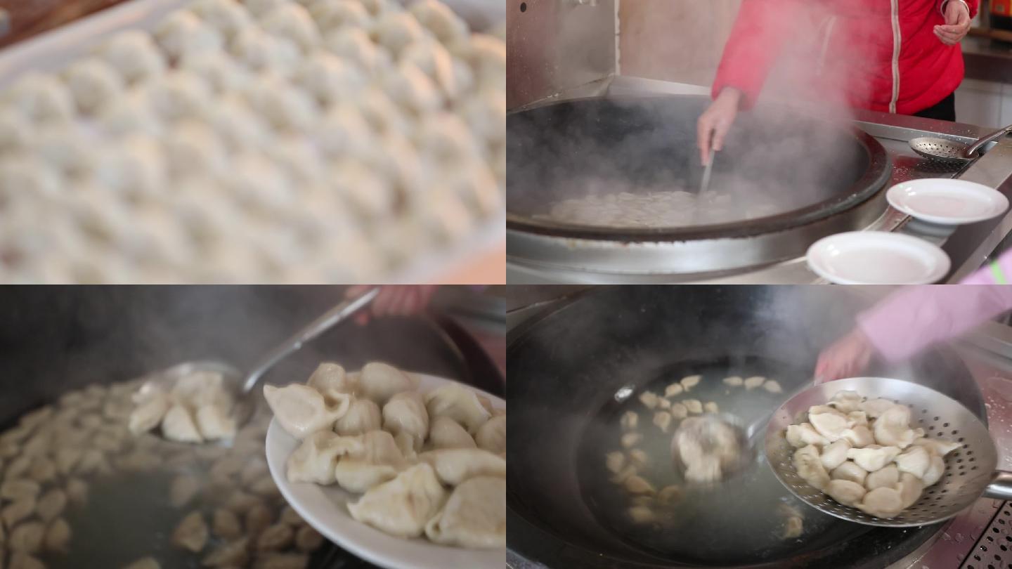 新年包水饺视频素材