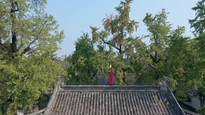 孔庙航拍 衢州 孔庙 祭祀大典