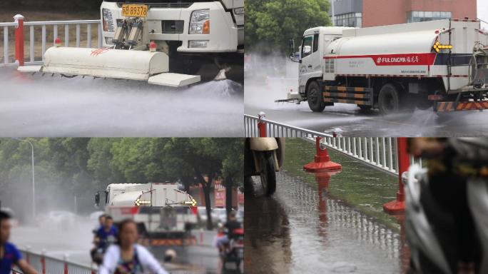 洒水车环保清洗路面