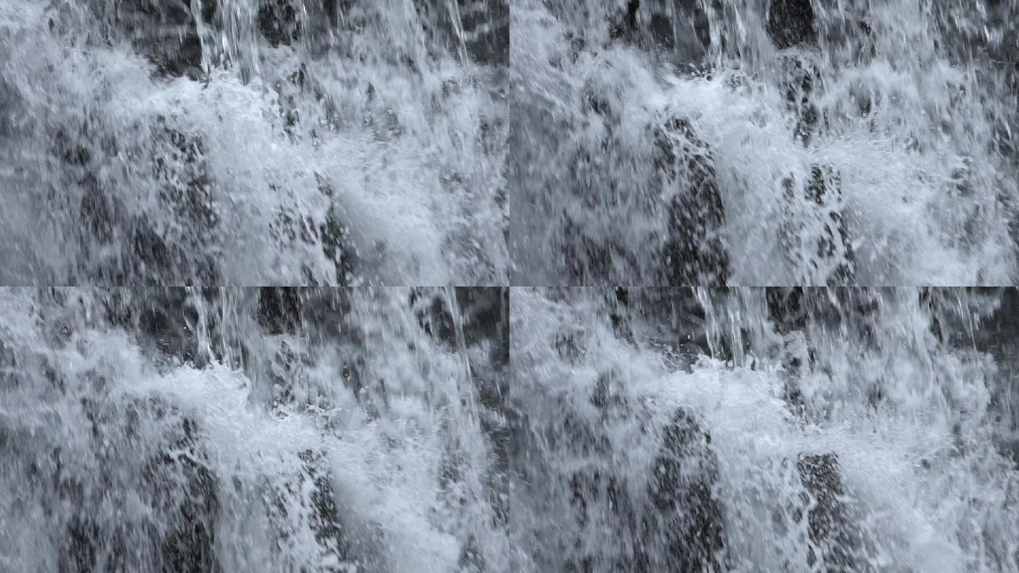 瀑布流水特写120帧高帧率升格