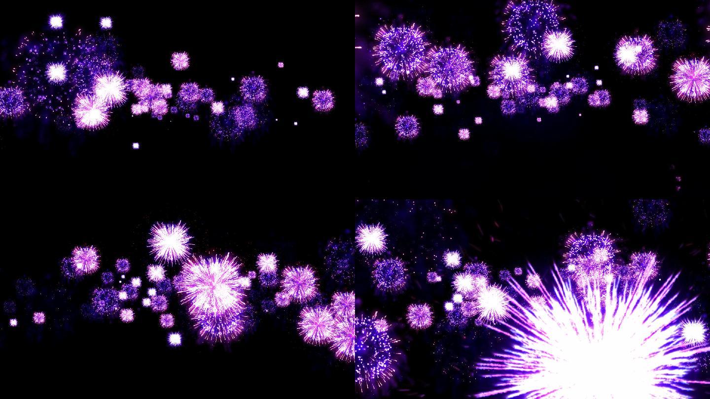 紫色烟花－透明通道