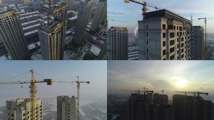 塔吊、房地产、建设施工、城市建设、建筑