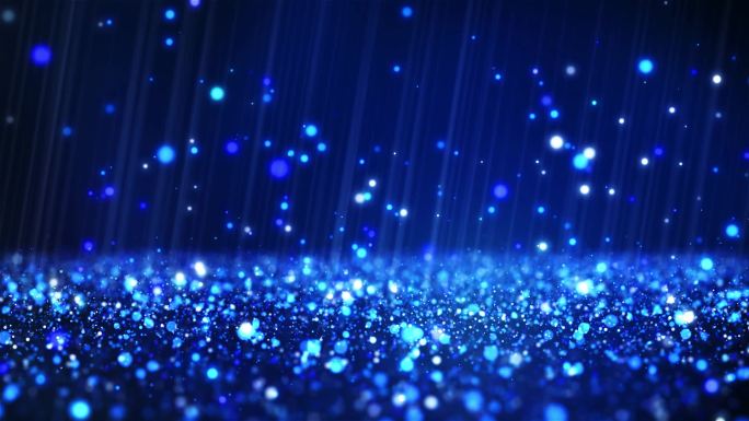 蓝色梦幻星空粒子光斑LED背景