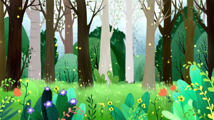 童话森林卡通背景