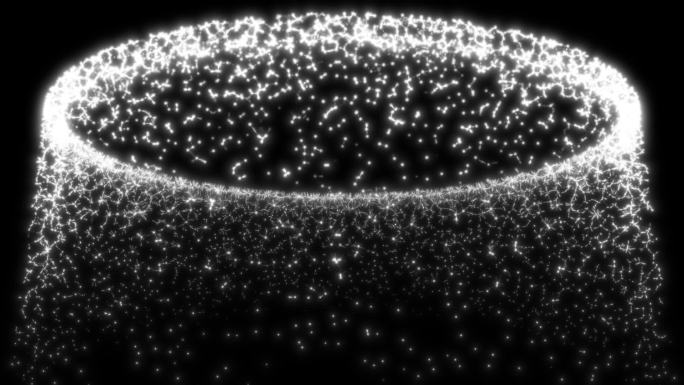 圆环粒子坠落效果粒子瀑布