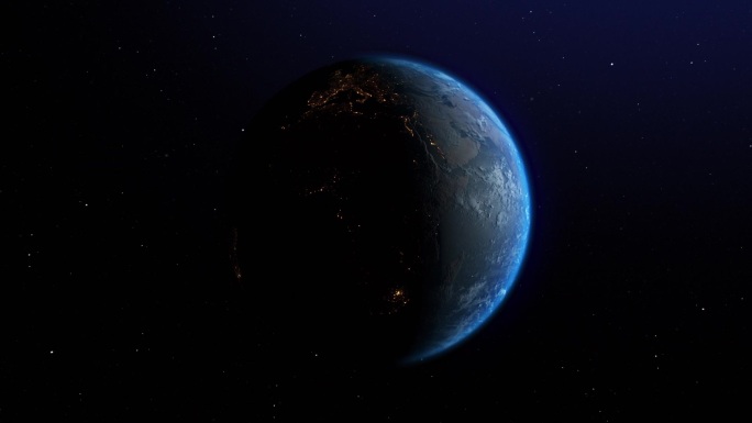 地球旋转入镜标题大片视频背景