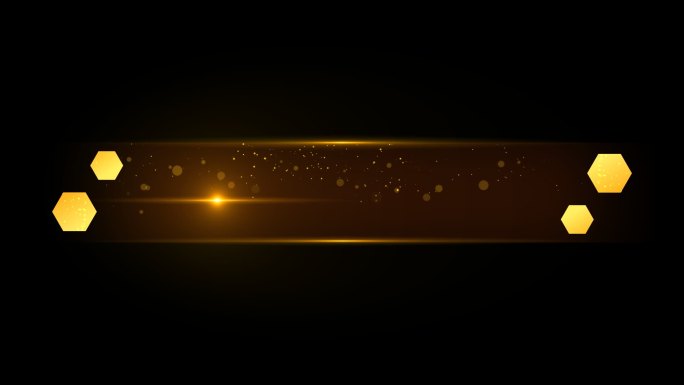 金色粒子边框字幕背景素材