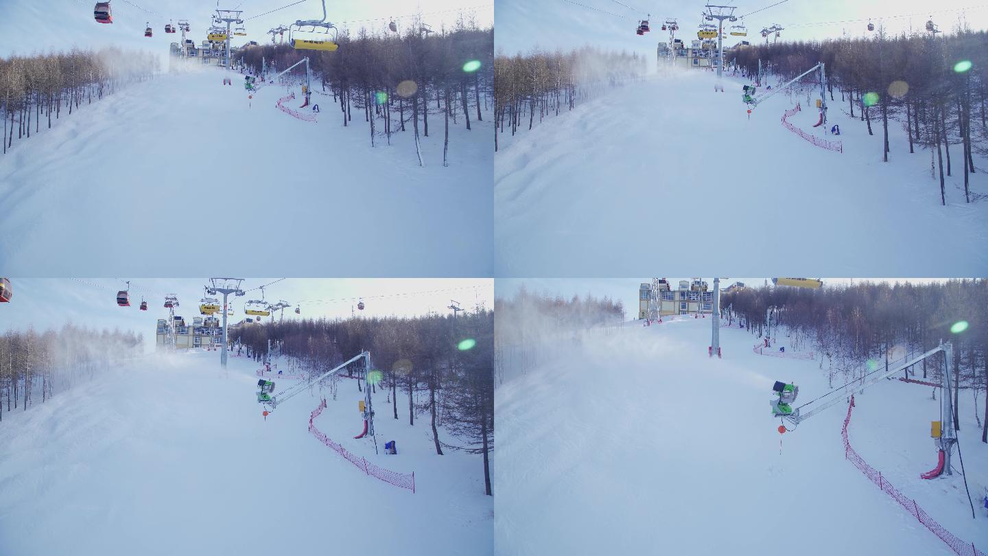 【原创】造雪机造雪、冬季滑雪