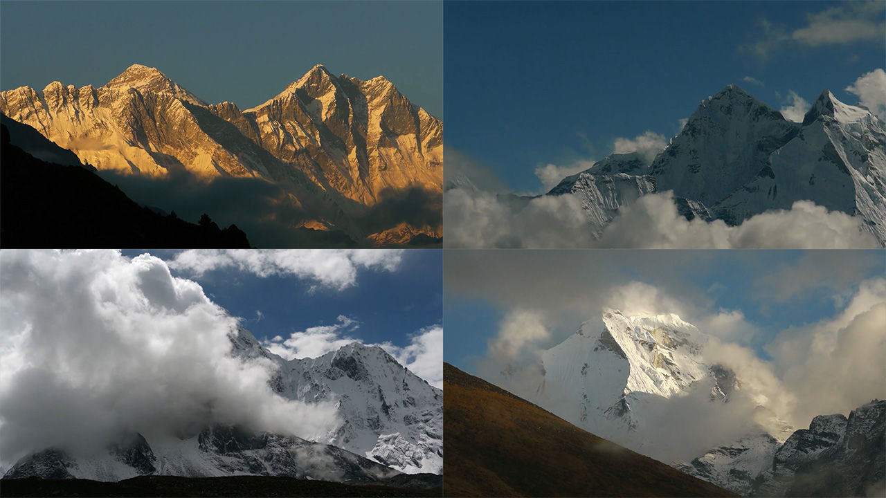 4k美丽延时西藏风景雪山云层