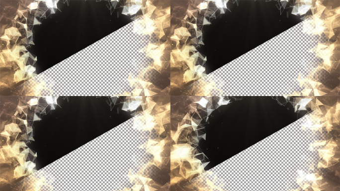 金色大气高雅点线圆框视频背景