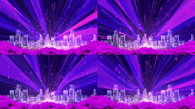 紫色舞台大屏幕