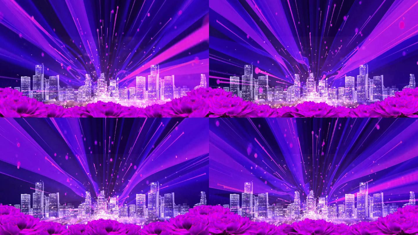 紫色舞台大屏幕