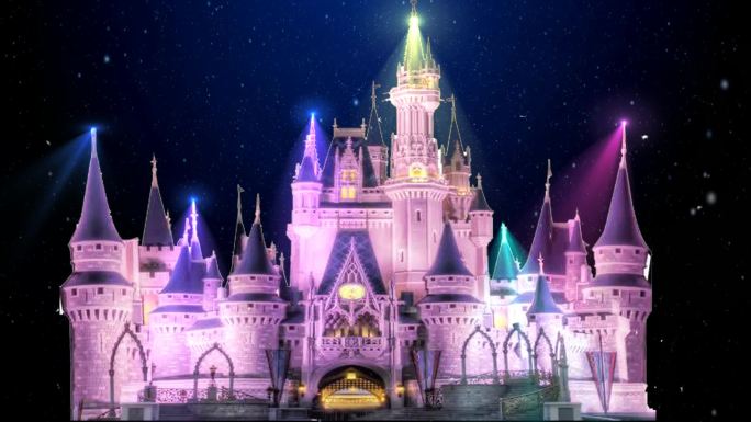唯美灯光童话城堡