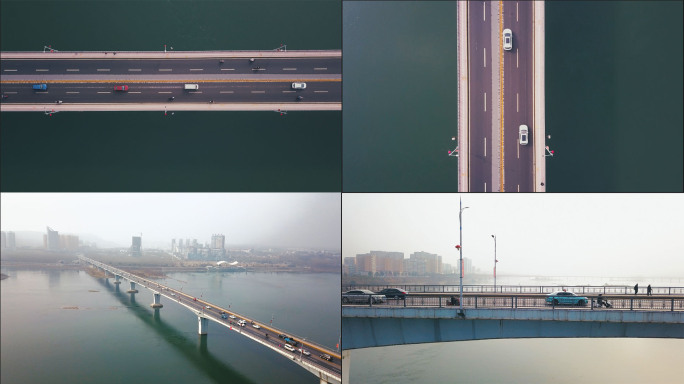 【4K】丹江口市施工大桥汉水航拍