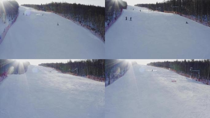 【原创】滑雪航拍镜头