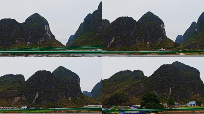 广西高速度公路沿途山水风光