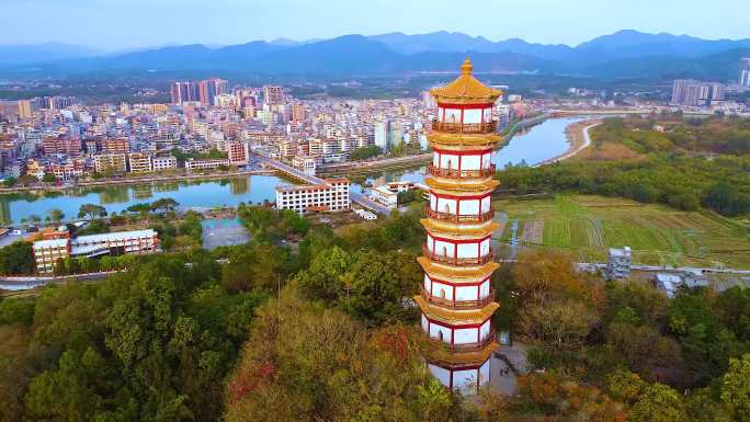 龙门县旅游分塔山航拍