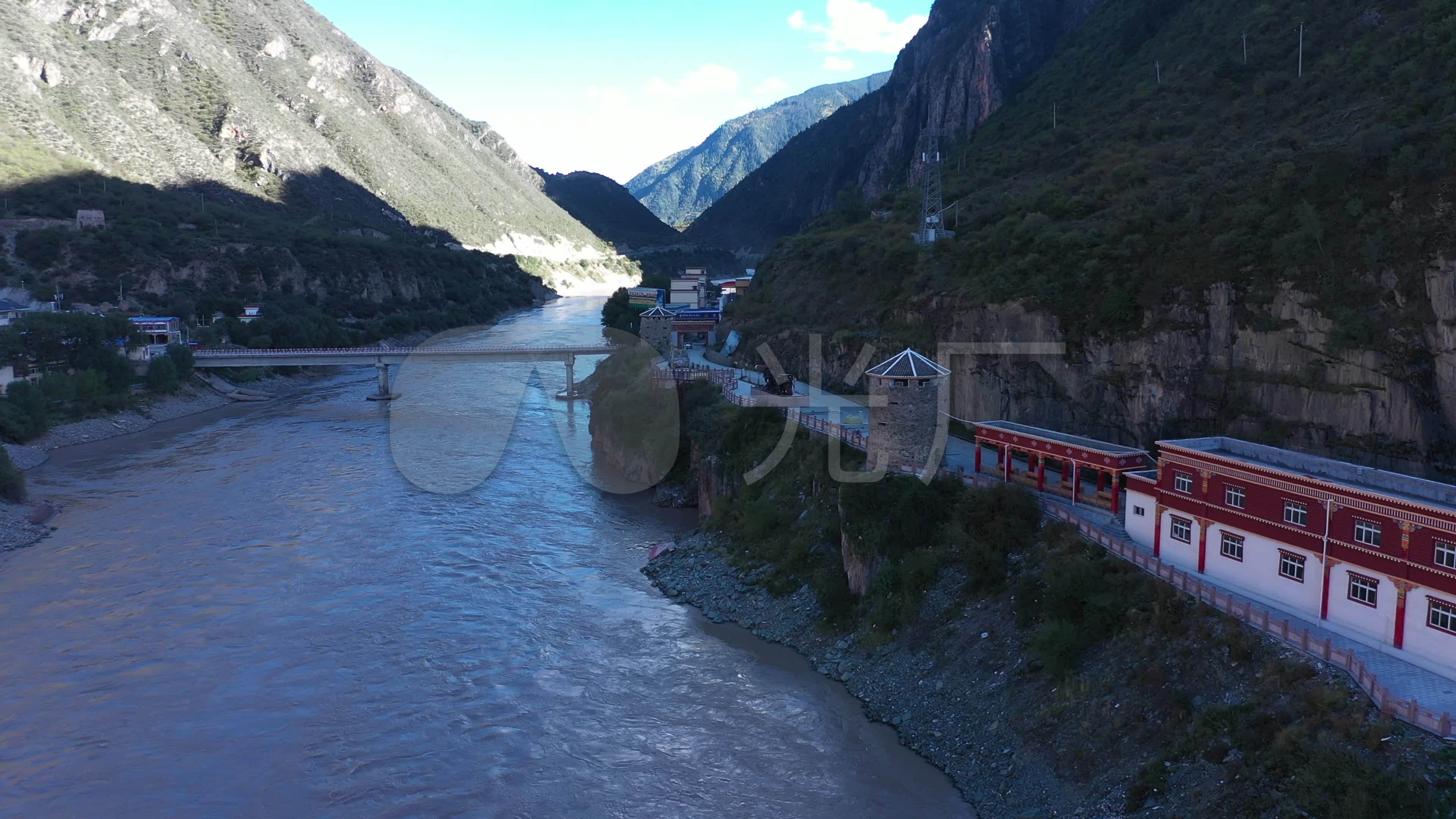 西藏昌都江达县岗托村川藏第一桥_3840x2160_高清视