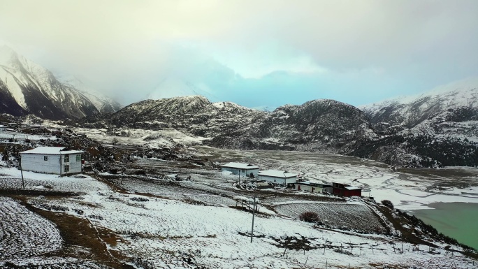 西藏来古村及来古冰川航拍