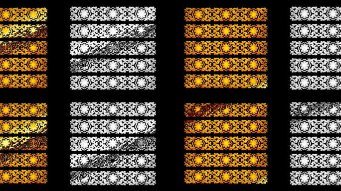 金色网纹装饰动画