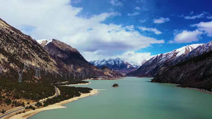 西藏然乌湖航拍
