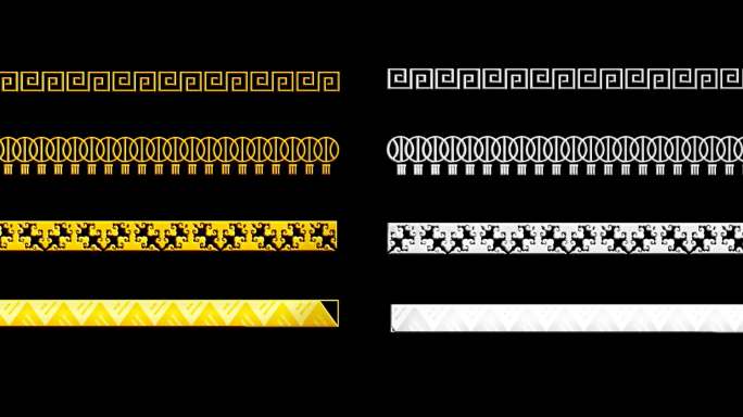 金色网纹装饰动画