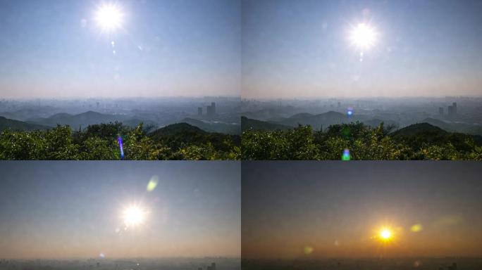 4K延时拍摄，广州白云山夕阳西下美丽景色