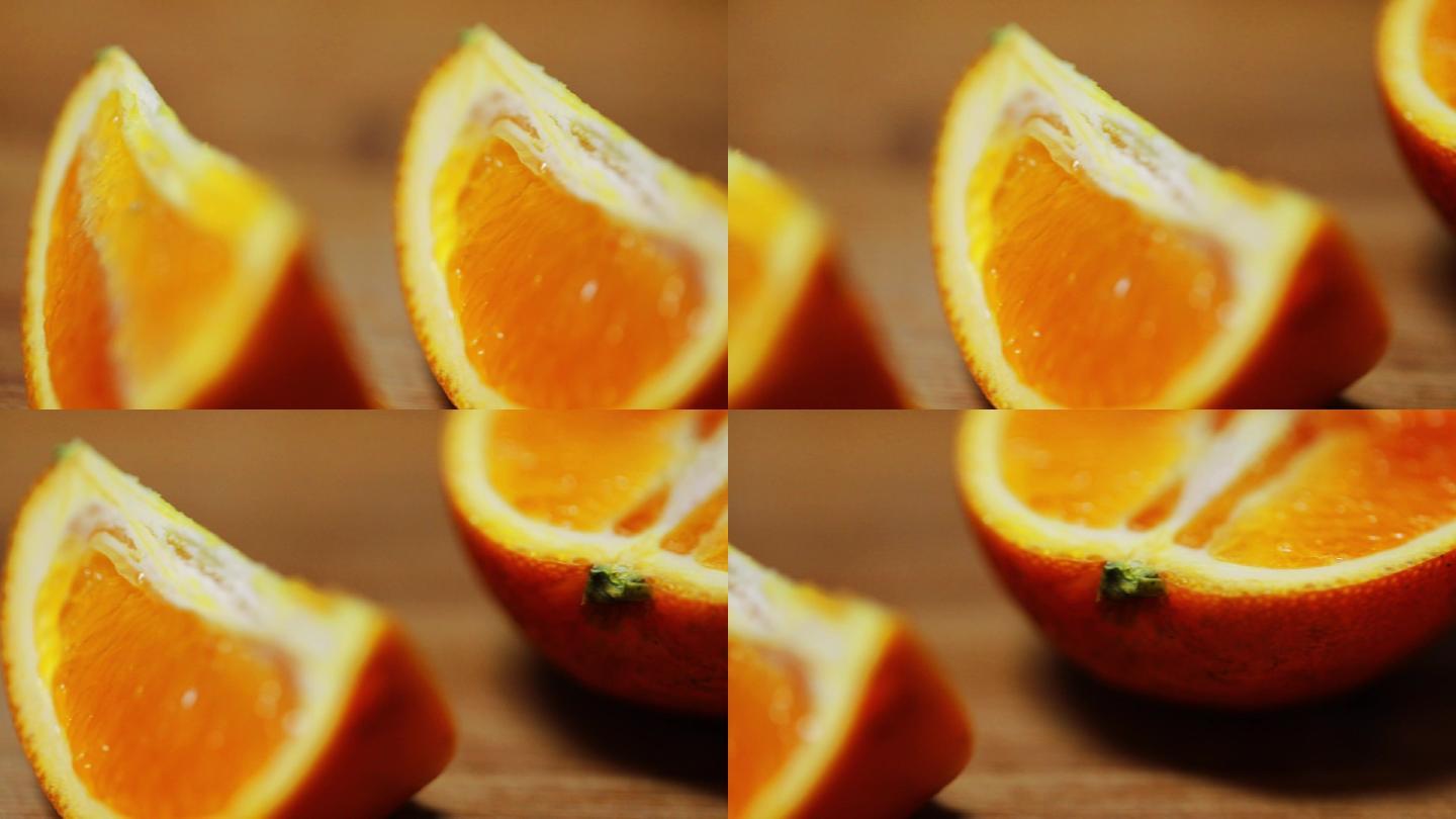 案板上的橙子