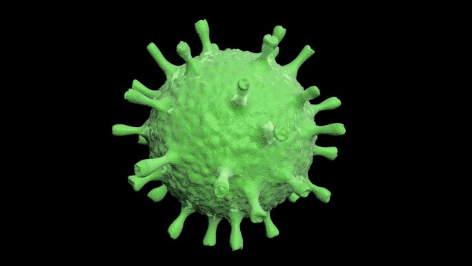 3D冠状病毒细菌原体动画