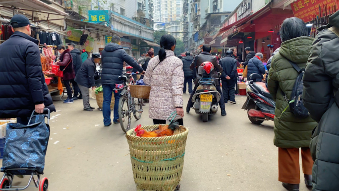 农贸市场菜市场空镜