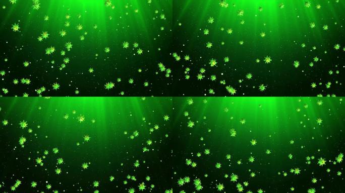 AE绿色新型冠状病毒粒子上升循环工程4K