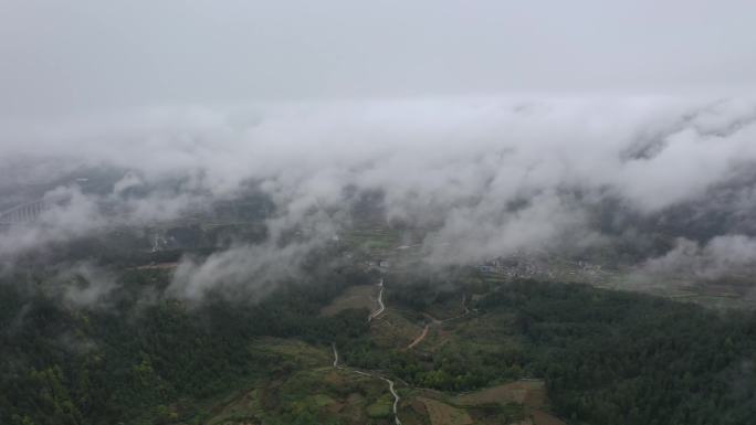 4K航拍贵州省龙里县龙门古镇F