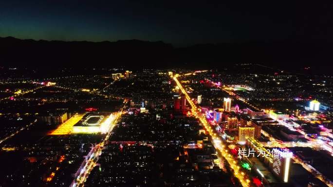 石嘴山市大武口区城市夜景