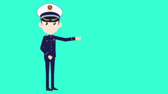 卡通消防员干部中国最新版制服讲解介绍