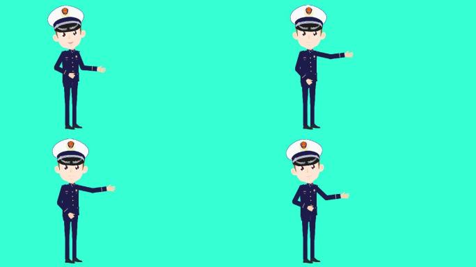 卡通消防员干部中国最新版制服讲解介绍