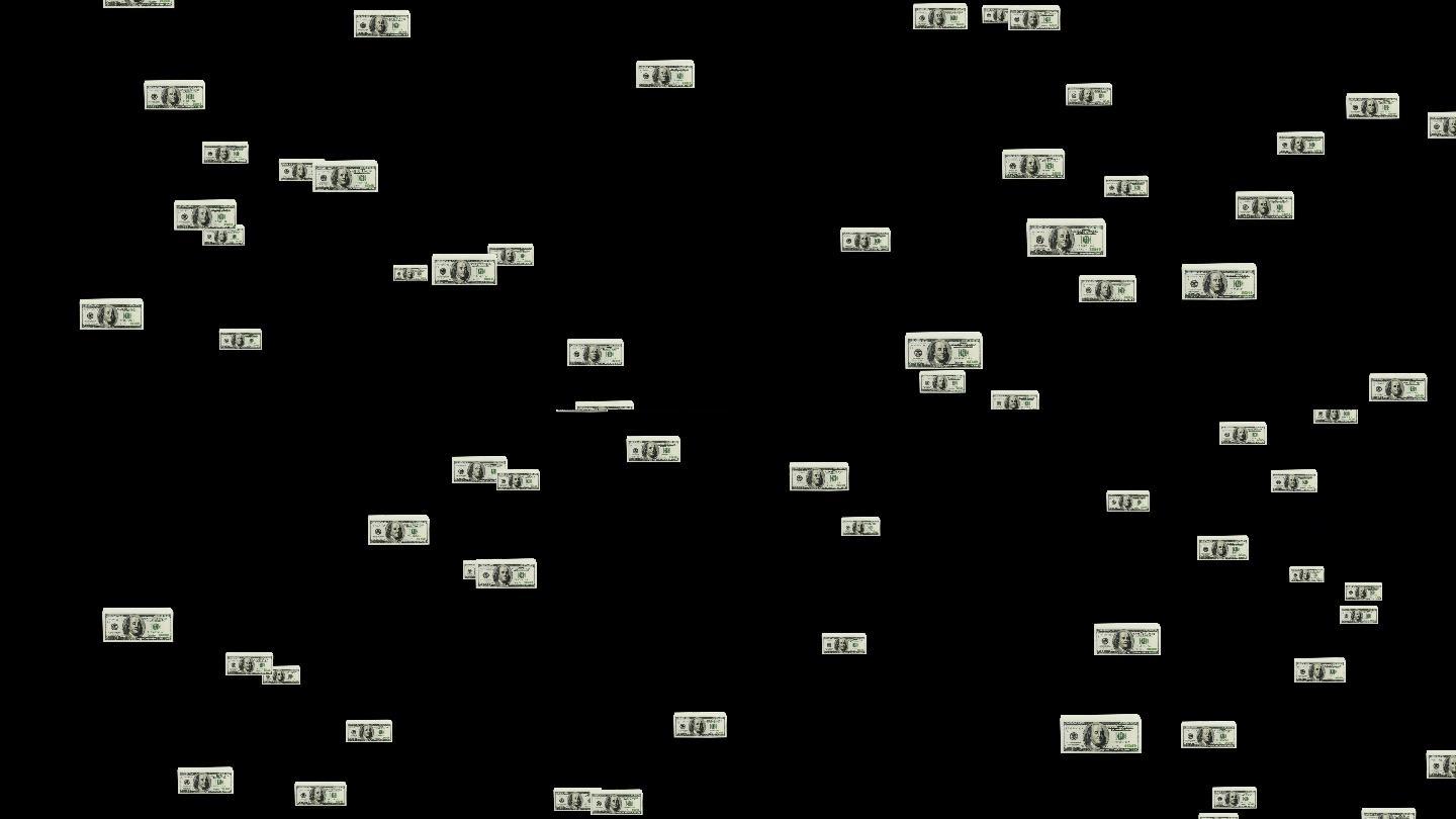 4K钱飘落元素AE源文件